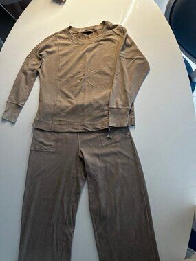 Lounge Set Long Sleeve Wide Pants